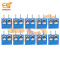 KF128-5-2P 10A 2-Pin 5mm Pitch Blue Color PCB Mount Terminal Block Connector Pack of 10